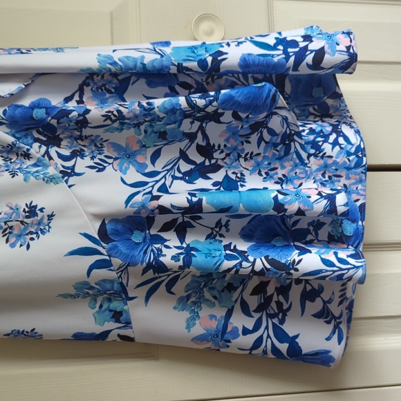 Eliza J Printed Knit Sleeveless Floral Dress - Picture 7 of 16